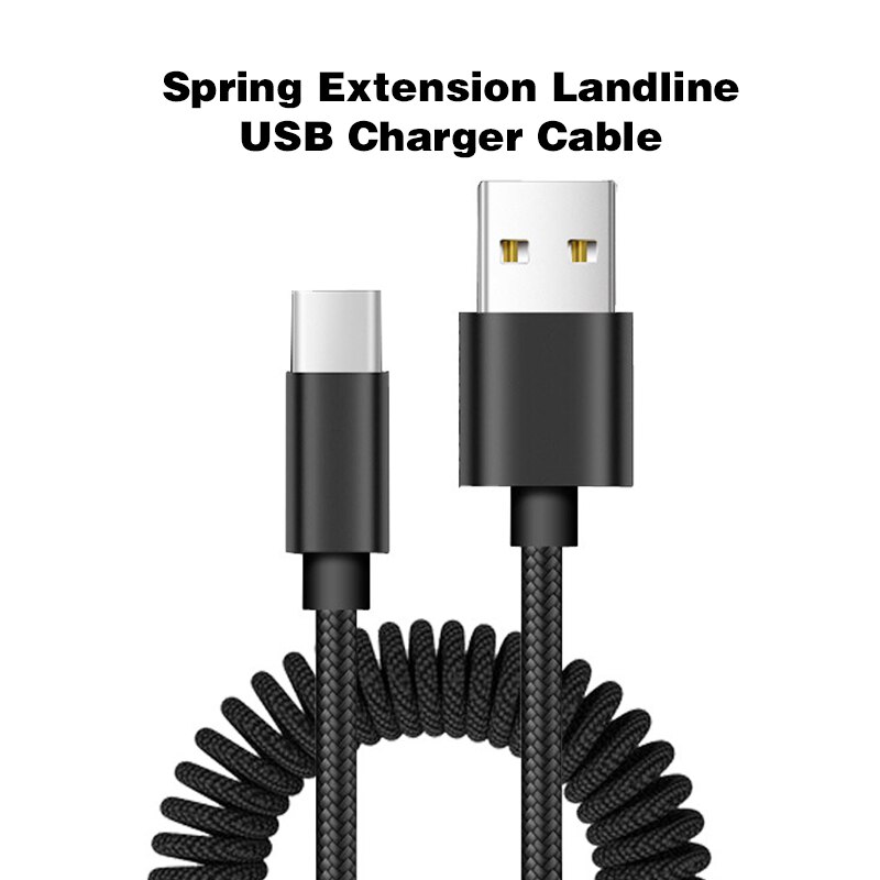Yugao X-51 USB Cable Spring Extension Landline Charger Cord For