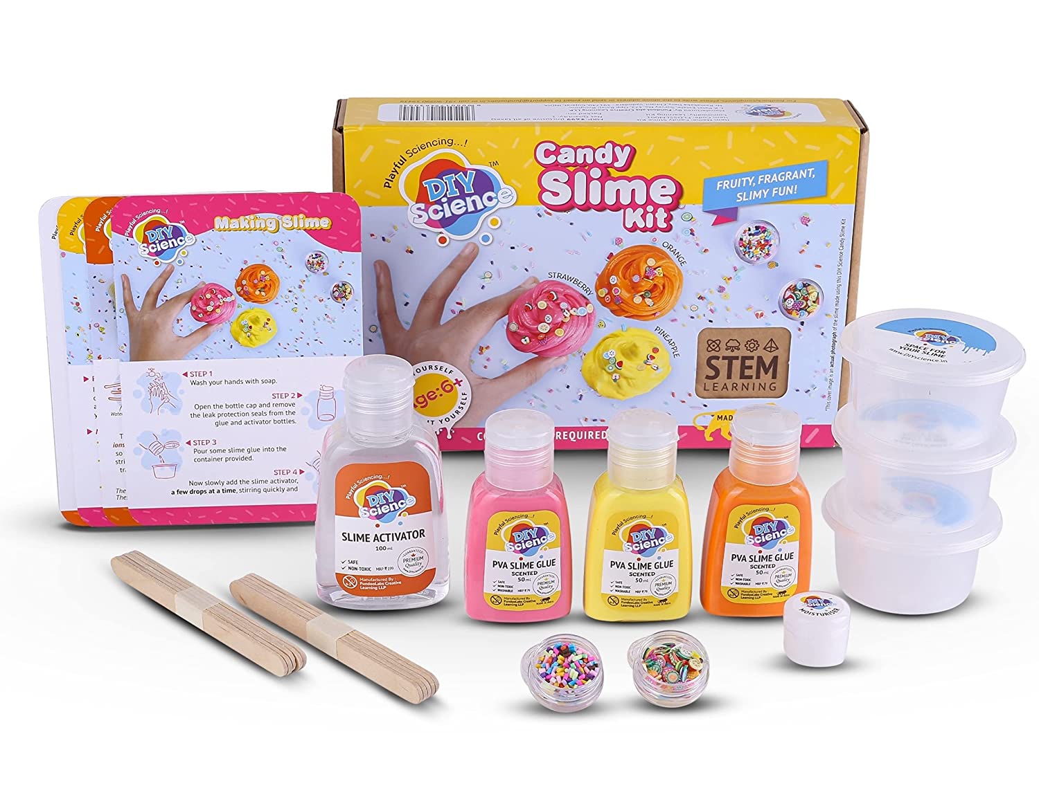 Slime Making Kit for Kids - DIY Hand Sensory Exercise Toy for Boys