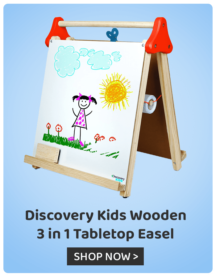 Discovery Kids Wooden 3 in 1 Tabletop Easel