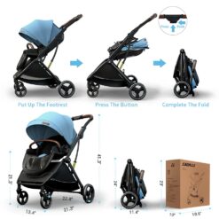 Colorful Baby Stroller for 0-2 Years - Safe and Stylish Travel Solution