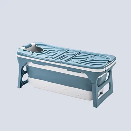 Buy Mega Size Bath Tub with Bath Cushion & Tub Cover- Blue