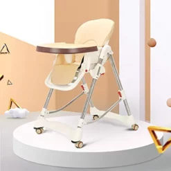StarAndDaisy Dinesmart Multi-Adjustable Folding, Baby High Chair (Brown)