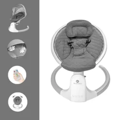 Buy Mother’s Lap Baby Swing -5 Gear Speed, Bluetooth (Grey) Online