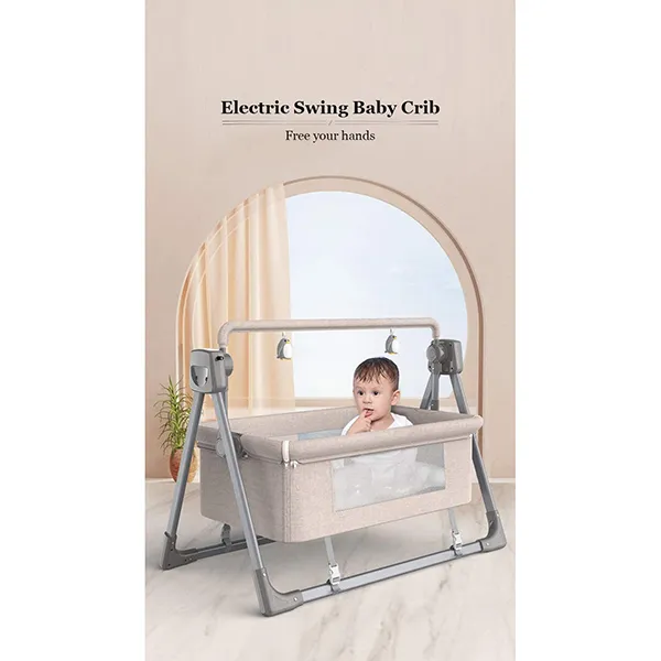 Swing Bed Baby Cradle for 0-24 Months 25kg with Music Remote Control Swing Sleeping Bed Auto-Swing Big Baby Bed Electric Baby Crib,Auto Cradle Infant Rocker Blue 