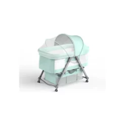 Aluminum Alloy Baby cot Crib Cum Baby Rocker (Green) | StarAndDaisy