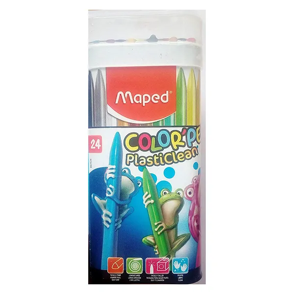 Buy Maped ColorPeps’ PlastiClean Crayons – 24 Crayons Online India