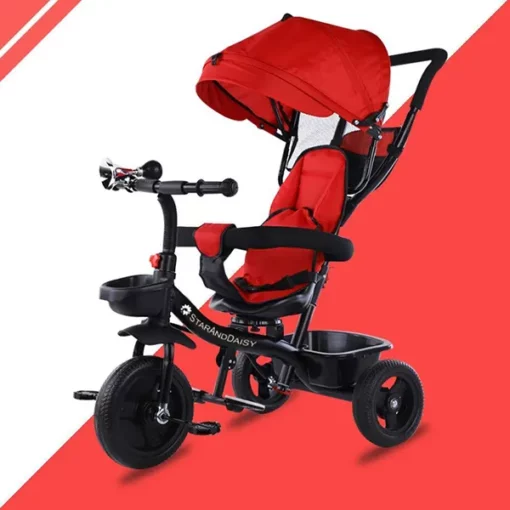 Buy Classy Kids Push type Stroller cum Tricycle/Cycle (Red) Online India