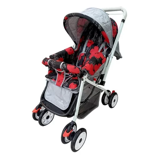 StarAndDaisy Durable Sunshine Stroller Pram for Baby/Kids (Black Flora)