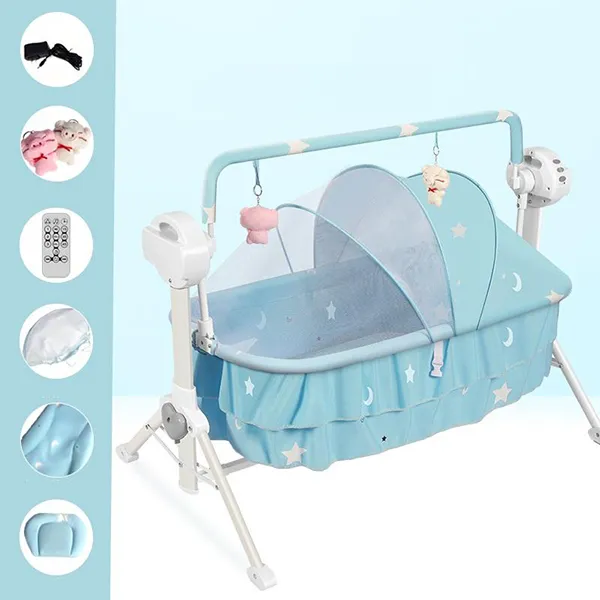 Buy Nestling Smart & Portable Baby Cradle Crib with automatic swing (BLUE)