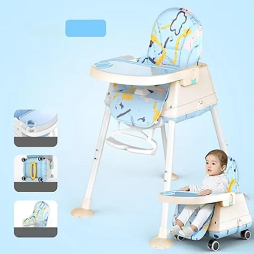 Buy Comfort 4 in 1 High Chair – Booster Seat in Graffiti Prints (Blue)