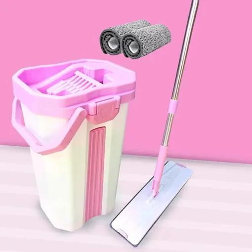 Buy UPC Microfiber 360° Rotating Mop – Cleaning System – White Pink