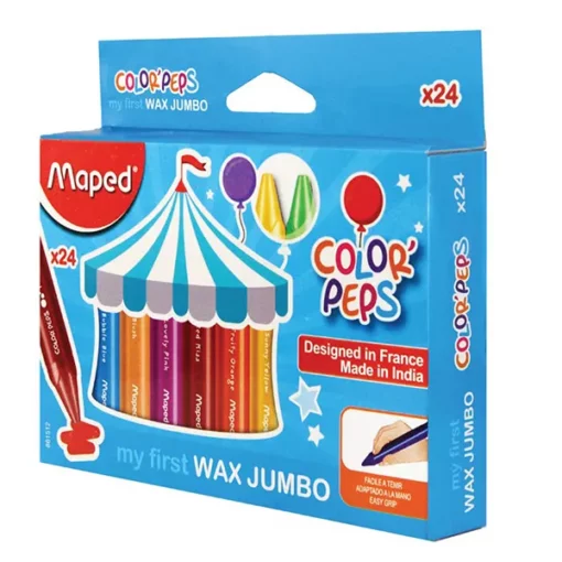 Buy Maped Color’Peps Wax Jumbo Crayons Set – Pack of 24 Shades.
