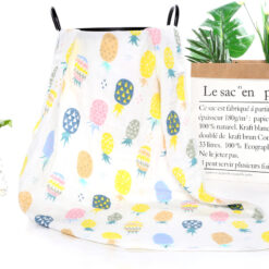 StarAndDaisy Swaddle Wrap Super Soft 100% Muslin Organic Cotton (Pack of 1 | Size 110cm by 110cm | Pineapple Pattern)