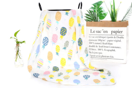 Pack of 1 | Size 110cm by 110cm | Pineapple Pattern