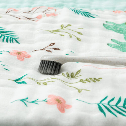 material of blanket Baby Muslin Blanket Pineapple Print - Brown