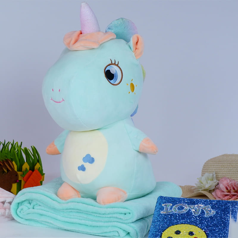 Buy Unicorn Angel Soft Toy Multipurpose AC Blanket for Kids Online India