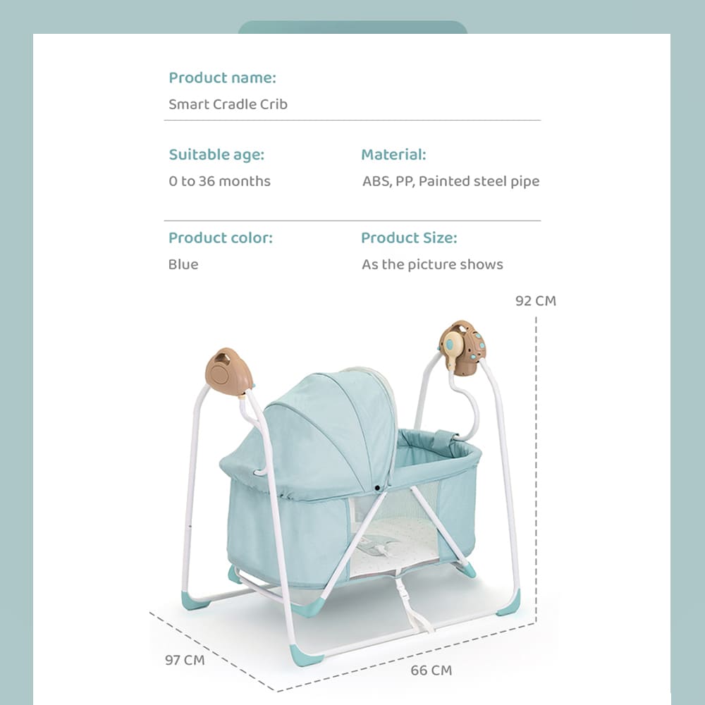 StarAndDaisy New Born Electric Born Baby Cradle Baby Swing Crib Bassinet with Music Mosquito Bassinet