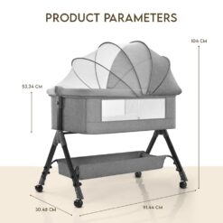 Product Parameter StarAndDaisy 3 in 1 Cradle for Baby with Nursing Changing Tray, Height Adjustments, Mosquito Net