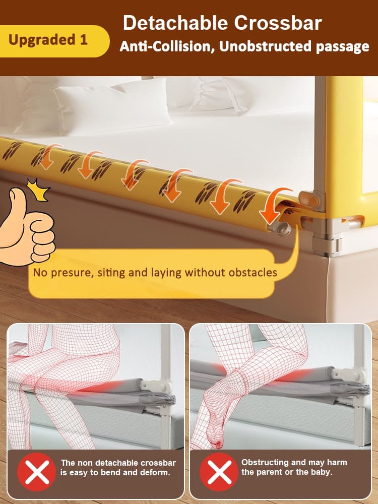 foldable bed guard rail