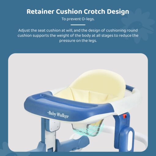 retainer cushion crotch design of baby walker