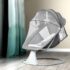StarAndDaisy Electric Swing Rocker for Baby with Mosquito Net, Inbuilt Bluetooth & Remote Control - Grey