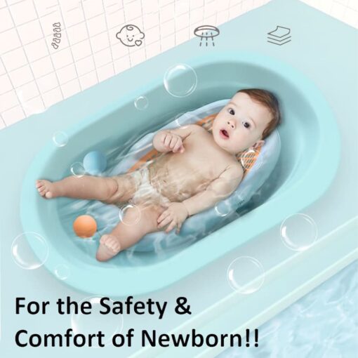 Infant bathing support with non-slip surfac