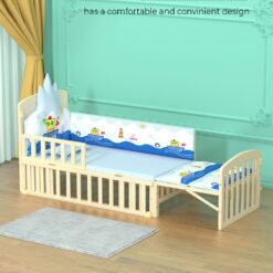 Best Baby Cot Cum Junior Bed Online - Large Baby Cot Crib Pinewood