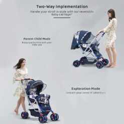 StarAndDaisy Sunrise Baby Stroller and Pram with Extended Mosquito Net and Ultra Soft Cushions