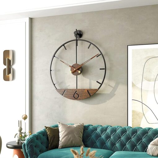 Wood Walnut Dial Wall Clock - Home Décor Modern Clocks