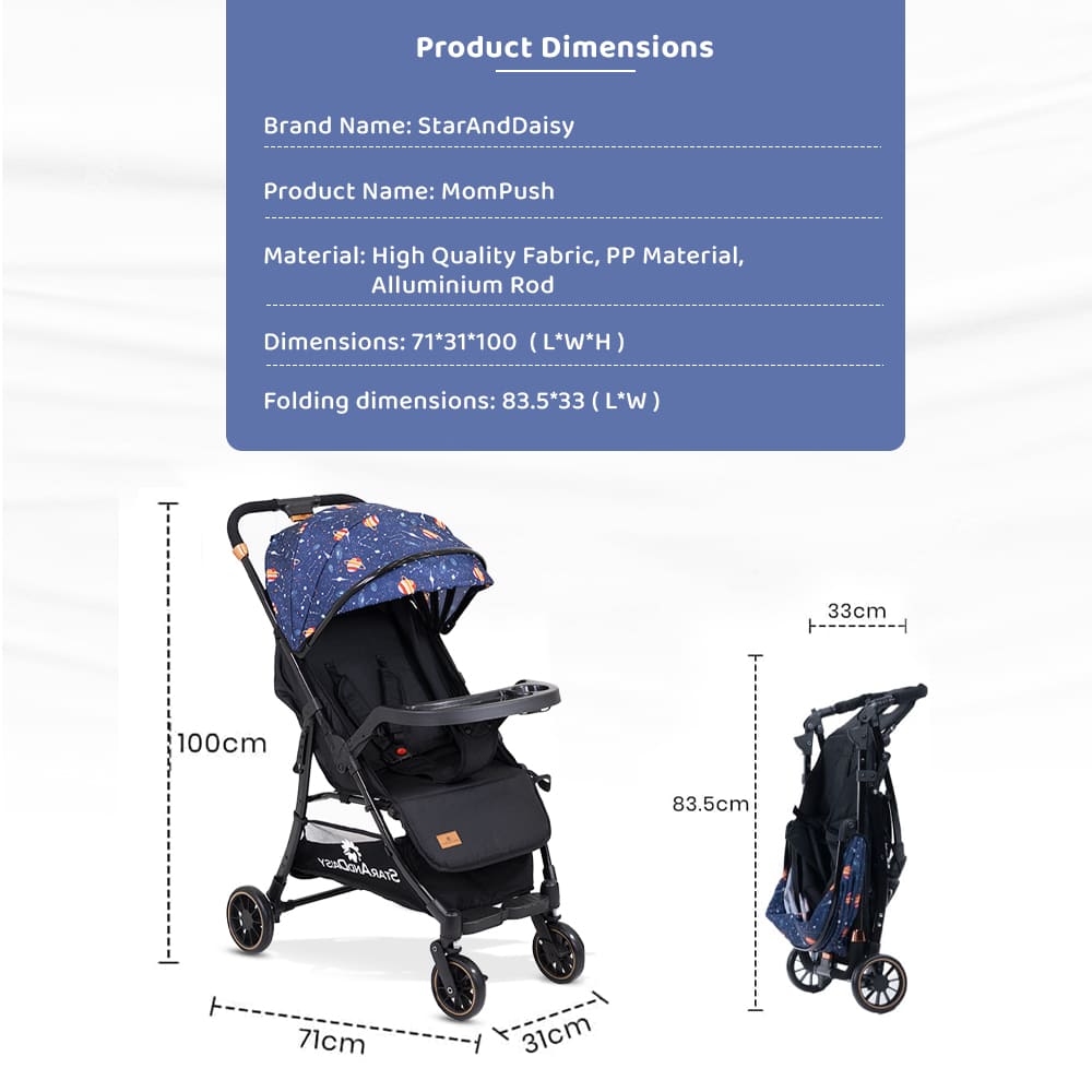 Baby stroller with a 5-point safety seat belt