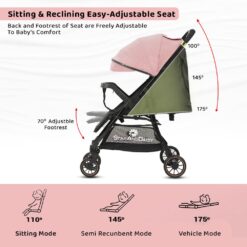 Foldable Baby Stroller for Travel - Compact and Portable Baby Stroller perfect for travel and on-the-go parents.