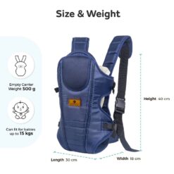 Baby Carrier Wrap  - 3 in 1 Multipurpose Baby Carrier with Breathable Air Fabric (Blue) - StarAndDaisy
