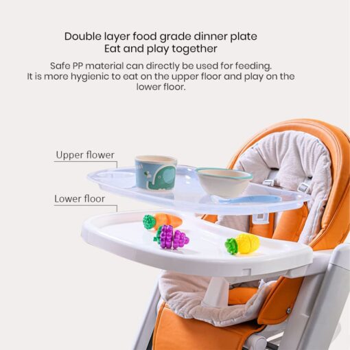 Height-adjustable high chair for todllers