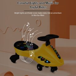 Musical baby swing car