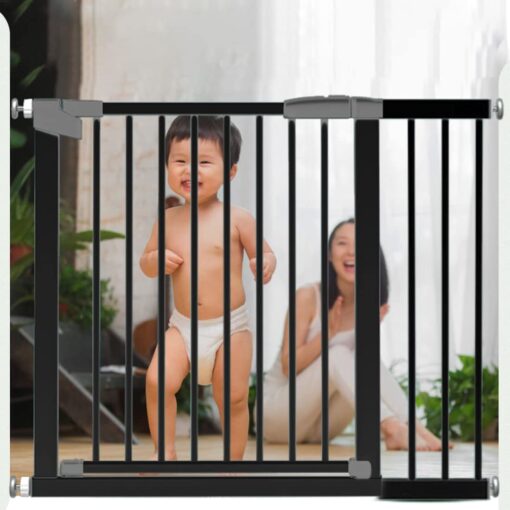 StarAndDaisy Baby Safety Gate Door for Stairs with Adjustable Size - 83-104 cm - Black