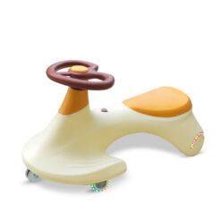 StarAndDaisy Lil Rider Wiggle Car - Swing Cars for Kids with Noiseless thick PU wheel for Children 24 months and above - Cream Golden