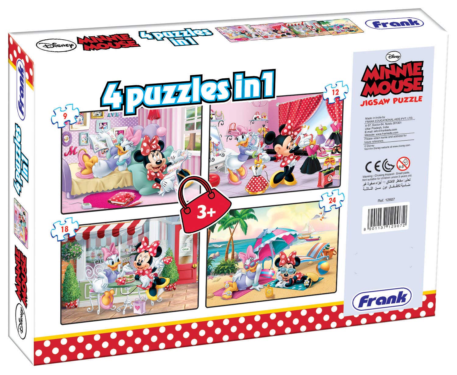 Frank Minnie Mouse 4 in 1 Puzzle - StarAndDaisy