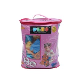 Plex 80 Pcs Building Blocks Bag Pack - Pink