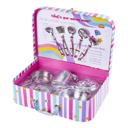 Ramson Unicorn Kitchen Set - Pack of 13 DIY Unicorn Kitchen Set - Dining Play Set for Kids Miniature