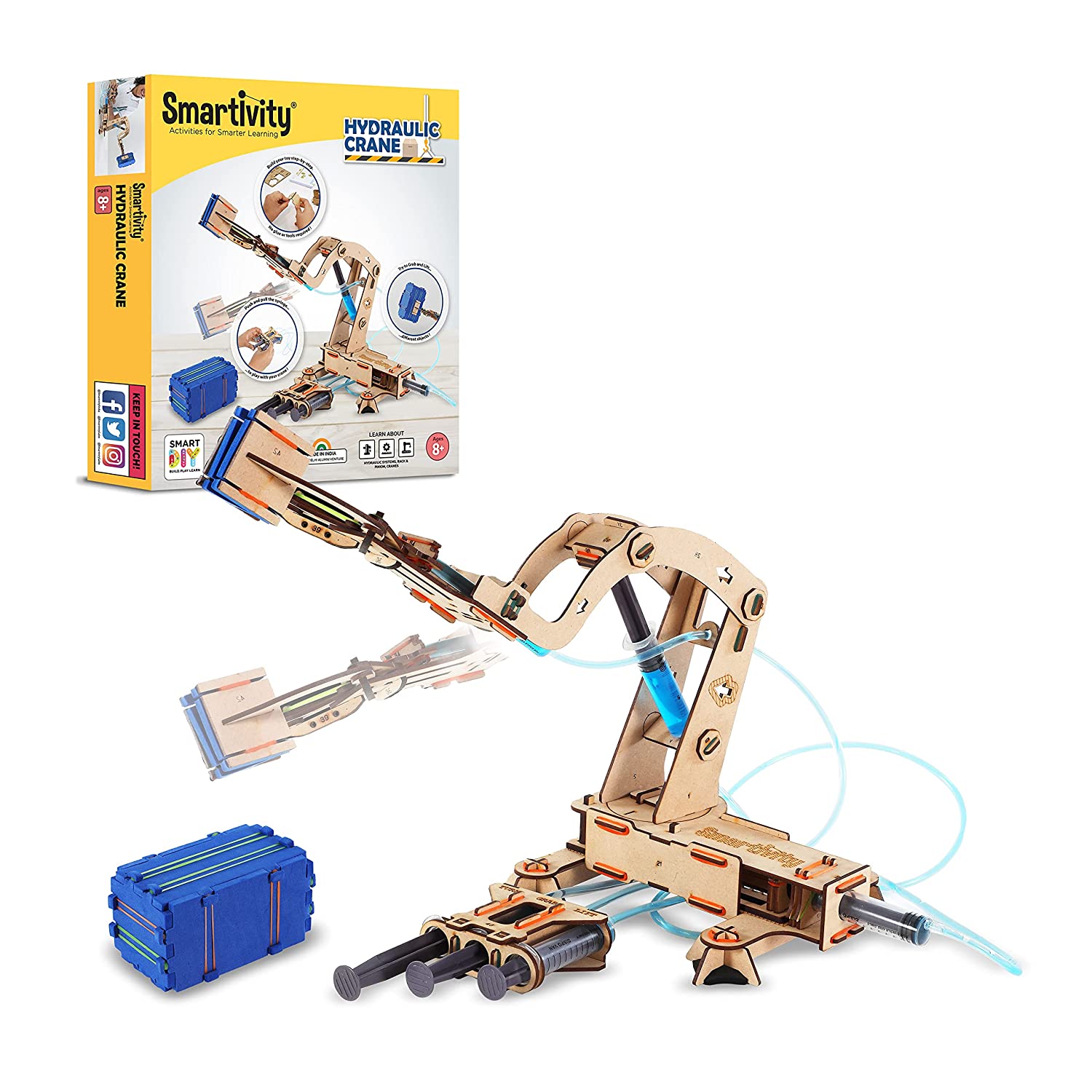 Smartivity Hydraulic Toy Crane for Kids and Infants