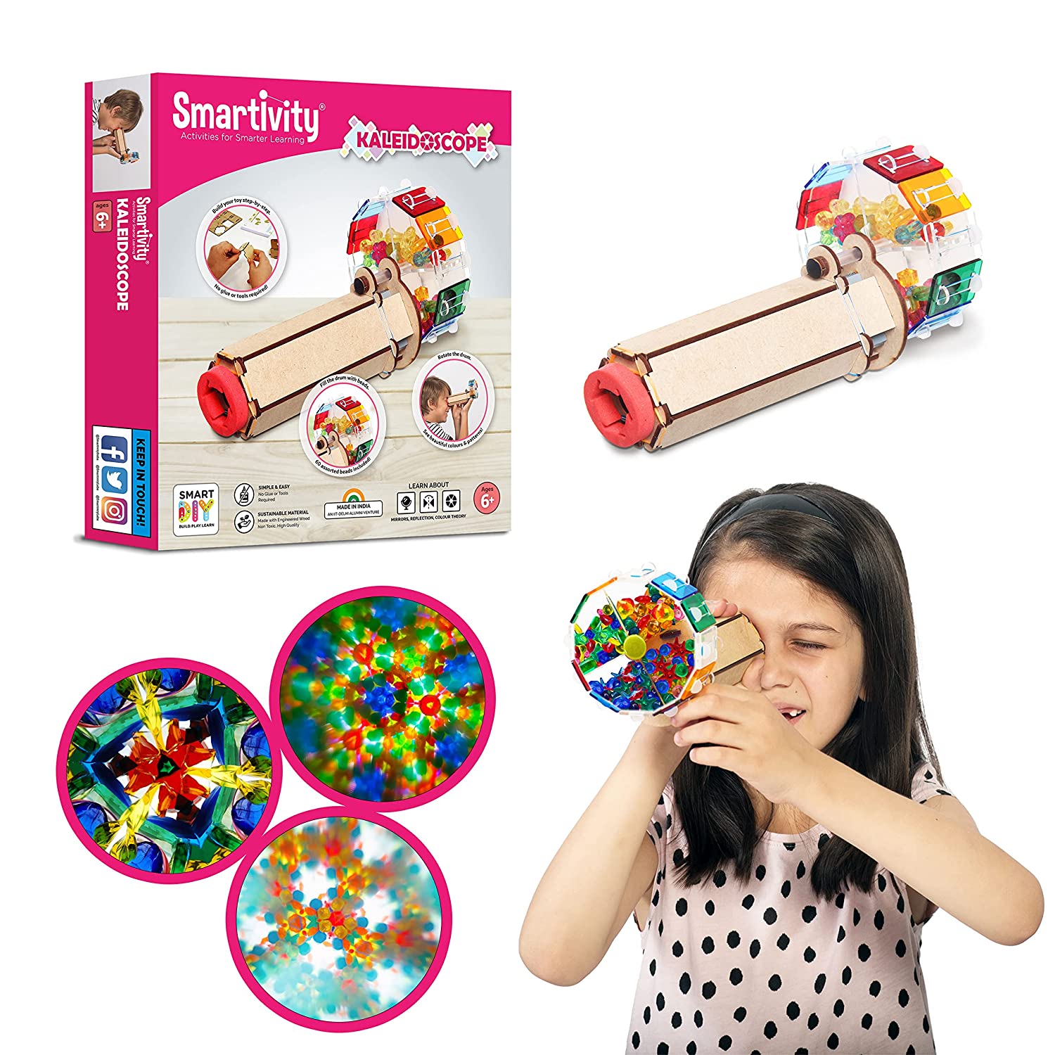 Smartivity Kaleidoscope Optics STEM Educational DIY Fun Toys for Kids