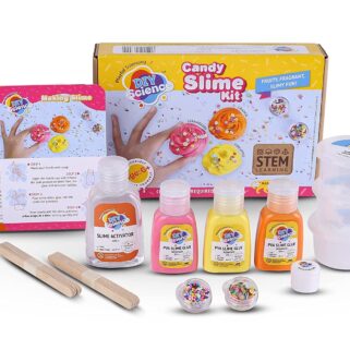 Diy Science Candy Slime Kit - Premium Slime Making Kit, 6 to 99 Years, Thick PVA Slime Glue in Pineapple and Orange Fragrance, Strawberry, Fruit Slices, Vermicelli, Slime Activator, Exotic Sprinkles