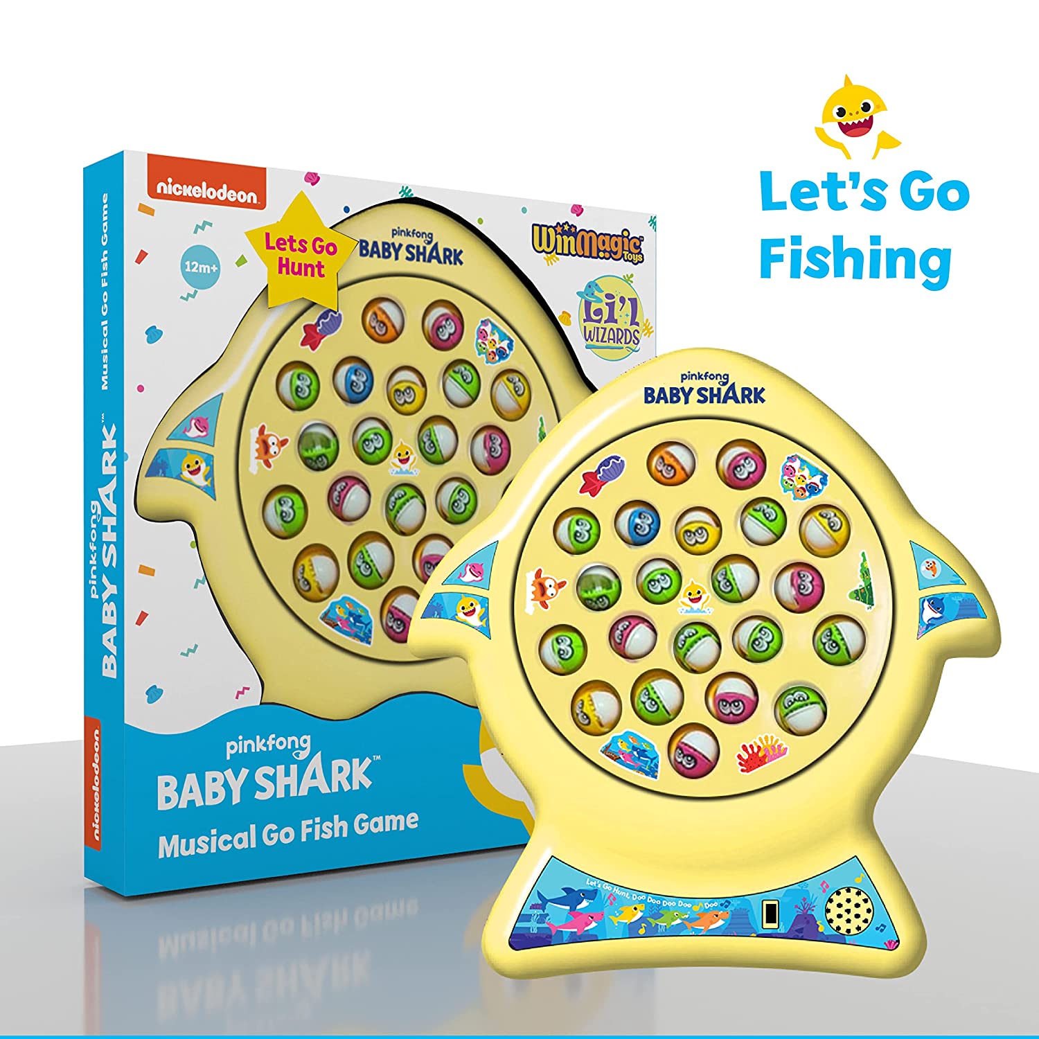 Baby Shark Let's Go Hunt Musical Fishing Game, for Families and Kids Ages 4  and Up 