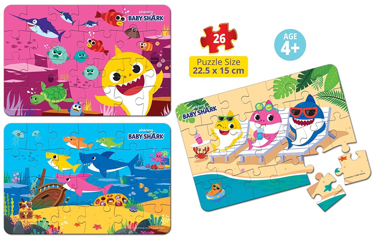 Frank Pinkfong Baby Shark 3 in 1 Puzzle 26 Pcs - StarAndDaisy