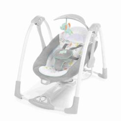 Automatic Rocker Swing for Baby 2-In-1 Compact Portable Baby Swing Rocker Electric Rocking Chair with Detachable Toy & Nature Music - Ingenuity
