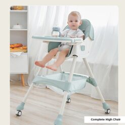 Compact Toddler High Chair with Adjustable Heights