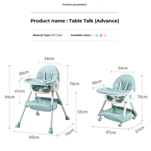 "Space-Saving Foldable High Chair for Small Kitchens