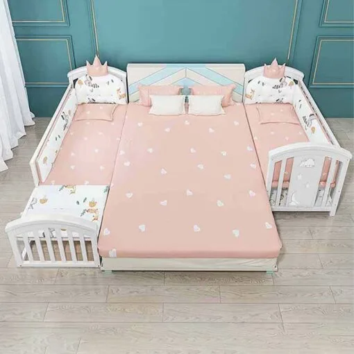 Baby cot with Attached bed feature