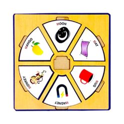 Alphabet Wheel Learning Game for Kids- Alphabet Circle Spinner Activity