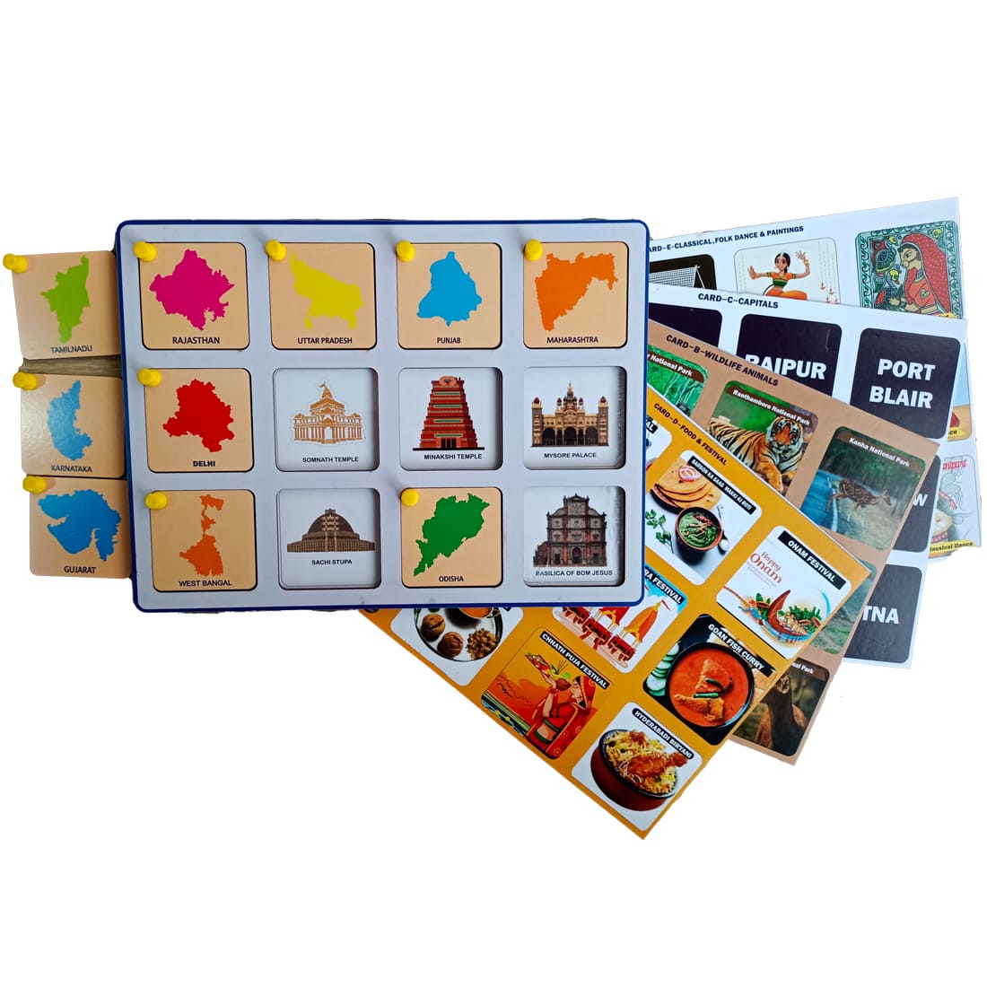 India Explore Activity game - Board Game with Activity Cards for Kids - Learning Game